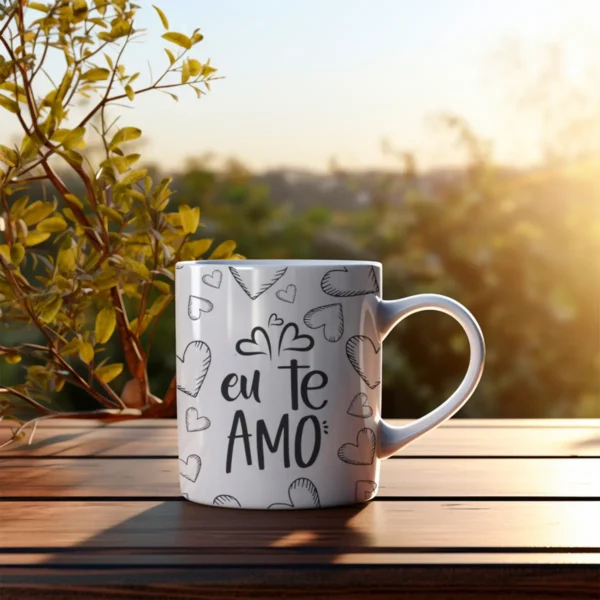 10 Designs Editáveis de Canecas para Dia dos Namorados