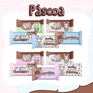 10 Embalagens de Barras Chocolates Páscoa