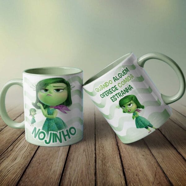 10 Estampas Caneca DivertidaMente 2 Editáveis em Corel Draw