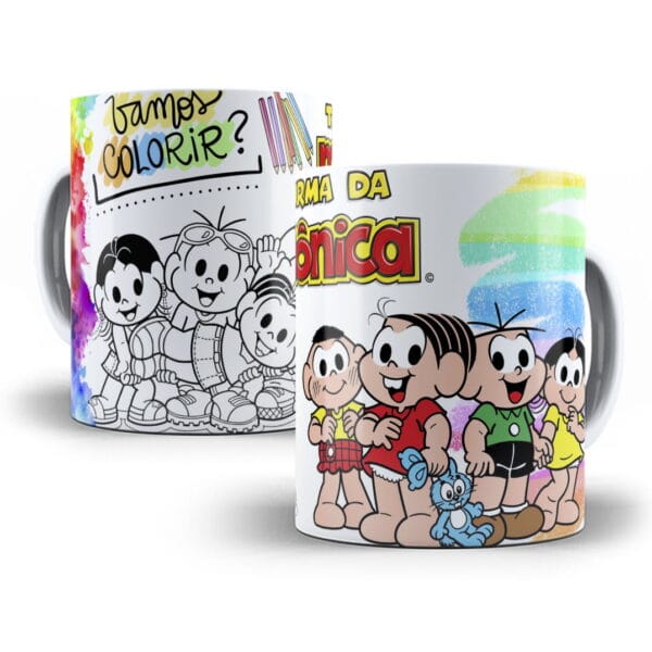 10 Estampas Caneca Infantil Personagens P Colorir Corel Draw