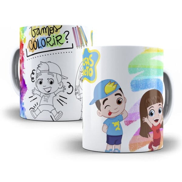 10 Estampas Caneca Infantil Personagens P Colorir Corel Draw
