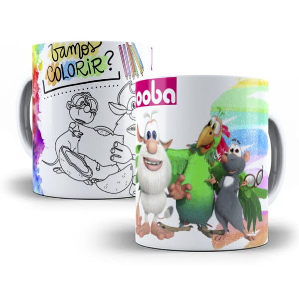 10 Estampas Caneca Infantil Personagens P Colorir Corel Draw