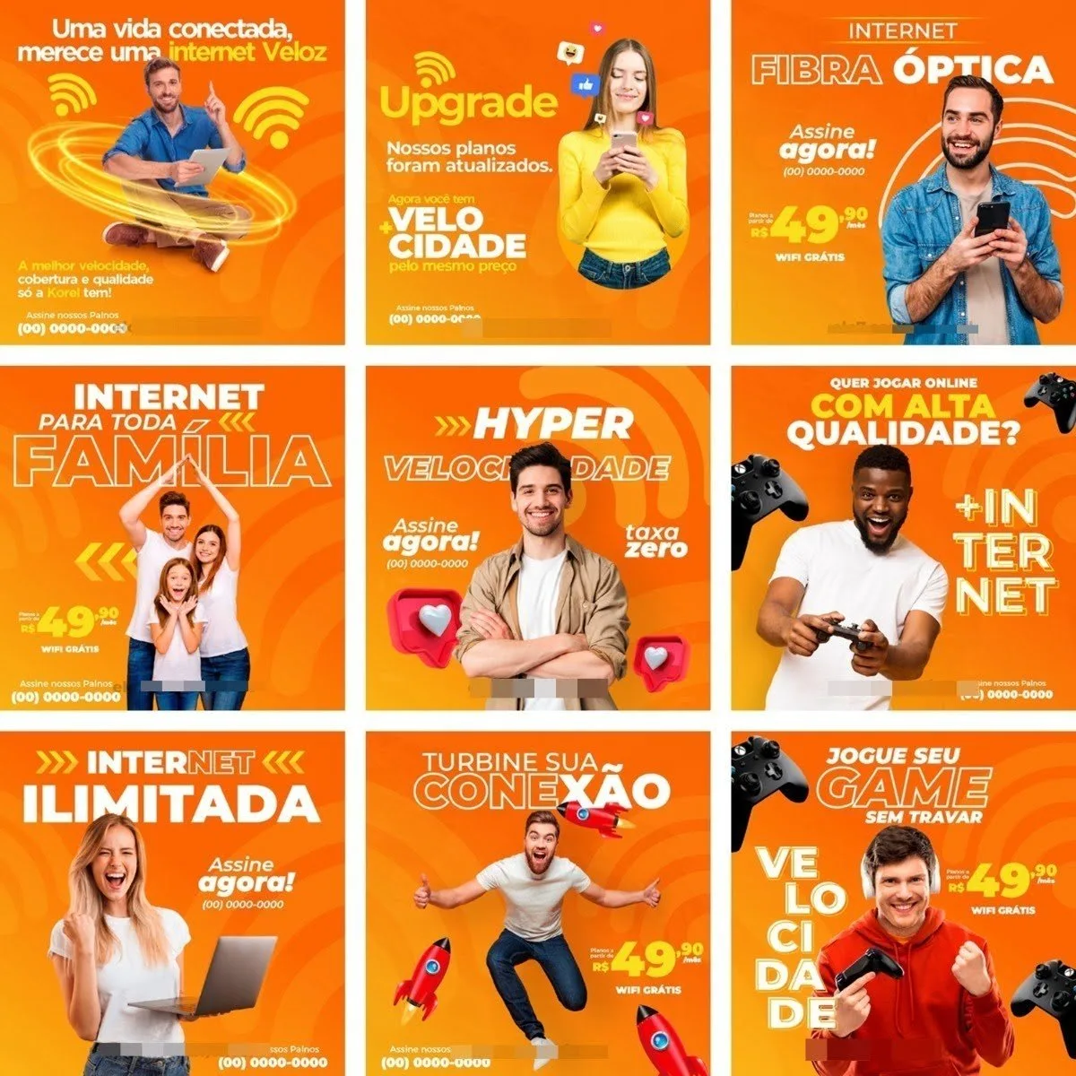 10 Templates Corel Draw Provedor De Internet 100% Editáveis