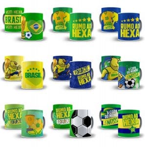 11 Artes Caneca Brasil Copa 2022 Editáveis Em Corel Draw Cdr