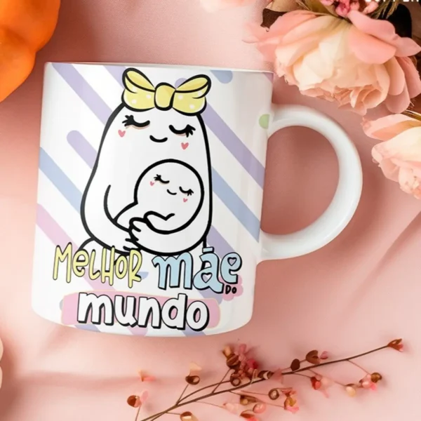 11 Artes para Caneca Dia das Mães Flork Editáveis