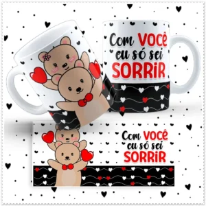 12 Designs Românticos de Ursinho para Canecas de Namorados