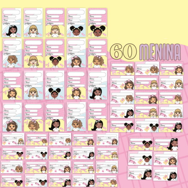 120 Adesivos Escolares
