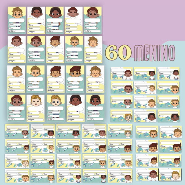 120 Adesivos Escolares