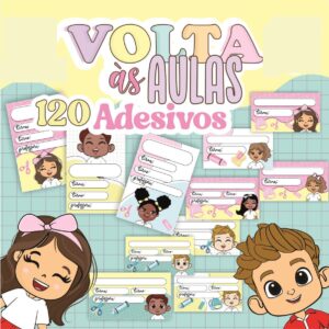 120 Adesivos Escolares