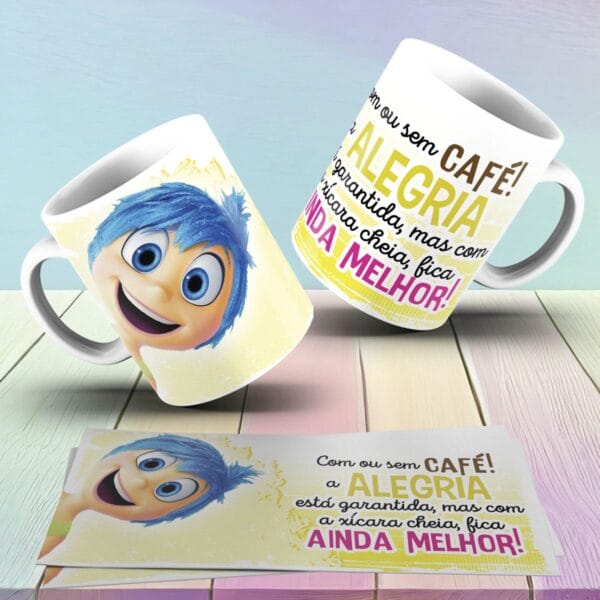 15 Artes Caneca Divertida Mente 2 Arquivos Png Sublimação