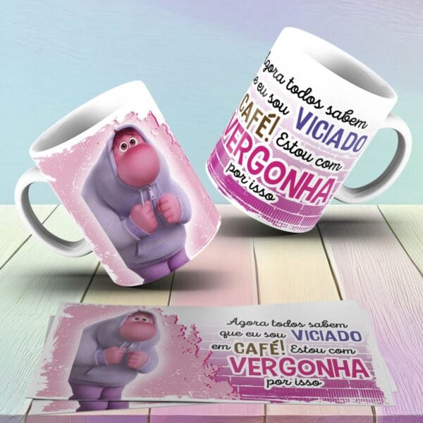 15 Artes Caneca Divertida Mente 2 Arquivos Png Sublimação