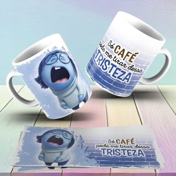 15 Artes Caneca Divertida Mente 2 Arquivos Png Sublimação