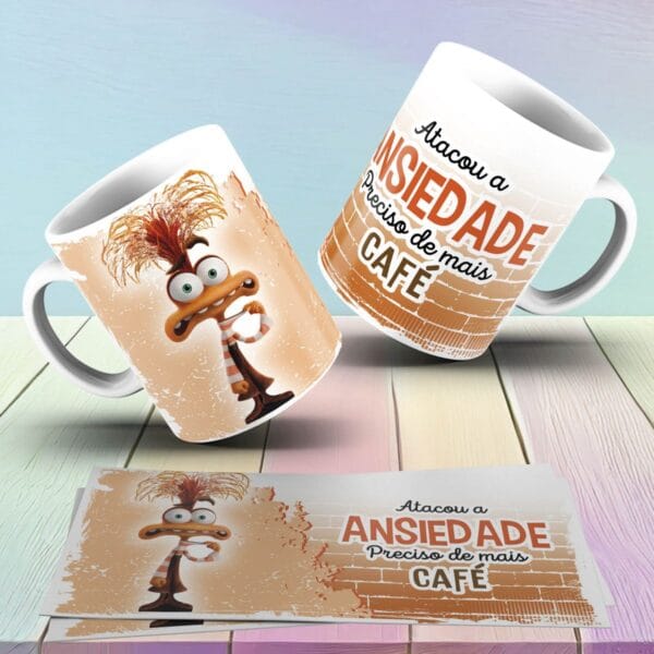 15 Artes Caneca Divertida Mente 2 Arquivos Png Sublimação