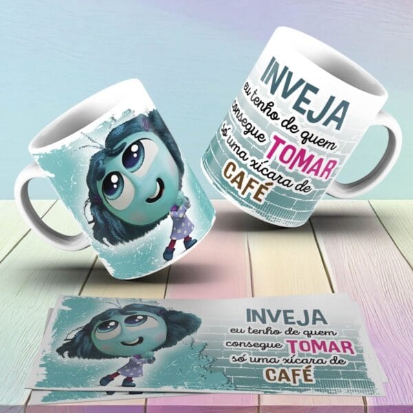 15 Artes Caneca Divertida Mente 2 Arquivos Png Sublimação