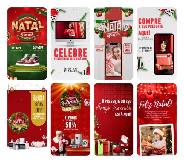 150 Artes Canva Natal Template Canva Editáveis + Bônus