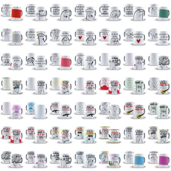+1600 Artes Caneca Flork Bento Meme Arquivo Digital