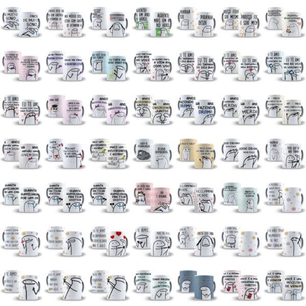 +1600 Artes Caneca Flork Bento Meme Arquivo Digital
