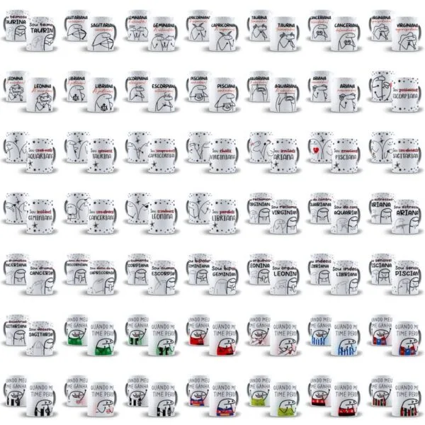 +1600 Artes Caneca Flork Bento Meme Arquivo Digital
