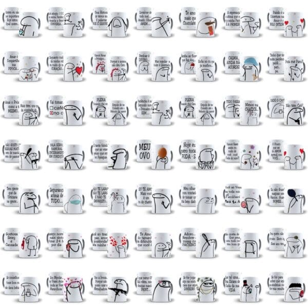 +1600 Artes Caneca Flork Bento Meme Arquivo Digital