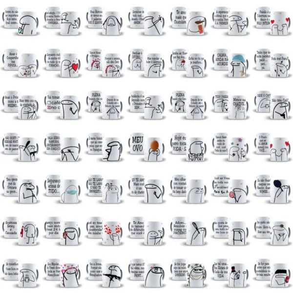 +1600 Artes Caneca Flork Bento Meme Arquivo Digital