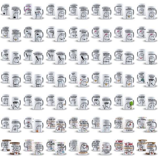 +1600 Artes Caneca Flork Bento Meme Arquivo Digital