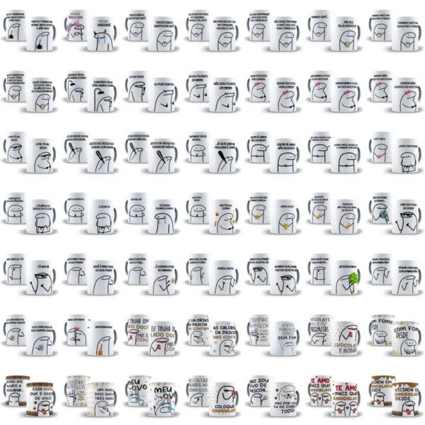 +1600 Artes Caneca Flork Bento Meme Arquivo Digital