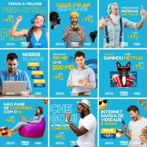 18 Artes Canva Provedor De Internet Template Canva + Bônus