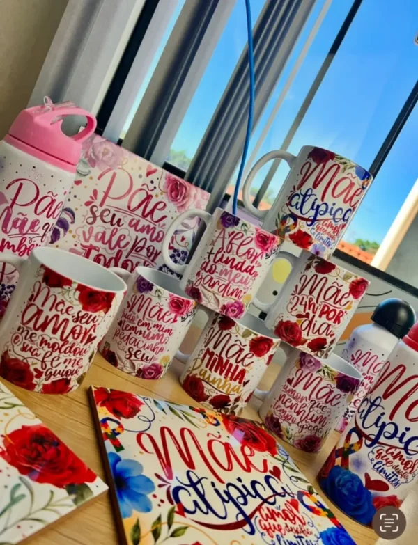 18 Artes de Caneca para Dia das Mães com Tema Floral