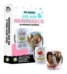 20 Artes Dia Dos Namorados P3 Sublimação Editável Corel