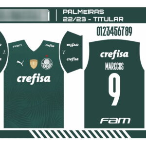 Arte Vetor Camisa Palmeiras 1 Titular 2022-2023 Cdr Corel