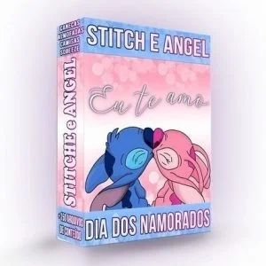 Artes Para Canecas Dia Dos Namorados Stitch E Angel +bônus 45 Artes Para Canecas Dia Dos Namorados Stitch E Angel +bônus