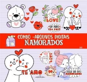 Combo Dia Dos Namorados Arquivos Digitais Embalagem Caixa