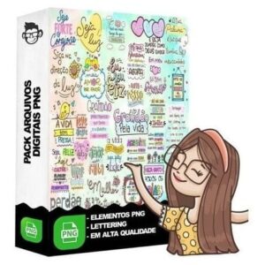 Kit Arquivo Lettering Frases Motivacional Incentivo Png