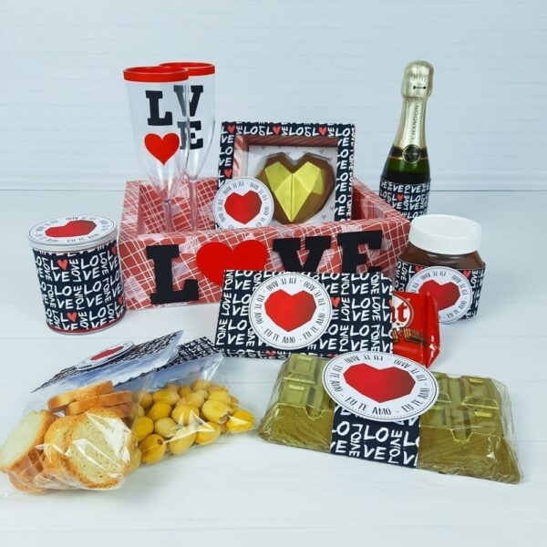 Kit Digital Cesta Love Dia Dos Namorados Personalizado 9