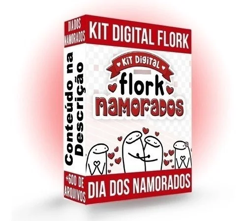 Kit Digital Dia Dos Namorados Flork + 600 Arquivos
