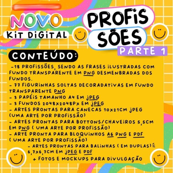 Kit Digital Profissões Artes E Ilustrações Scrapbook Clipart