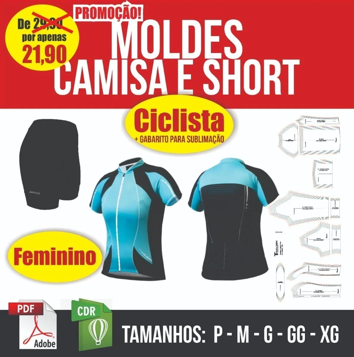 Molde Camisa E Short Para Ciclista Ciclismo Feminino Pdf 1 Molde Camisa E Short Para Ciclista Ciclismo Feminino Pdf
