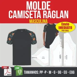 Molde Camiseta Raglan Masculina Modelagem Em Corel E Pdf