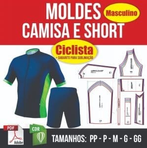 Molde Conjunto Ciclista Camisa E Short Pdf E Cdr