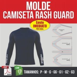 Molde Modelagem Roupa Camiseta Rash Guard Masculina Digital