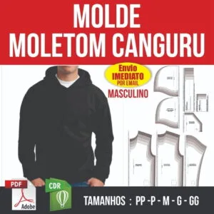 Molde Moletom Canguru Masculino - Modelagem Profissional Pdf 9 Molde Moletom Canguru Masculino - Modelagem Profissional Pdf