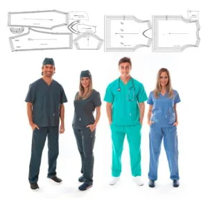 Molde Pijama Cirurgico - Masculino E Feminino - Pdf E Corel