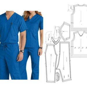 Molde Roupa Cirúrgica Masculino Feminino P Ao Xg Jaleco