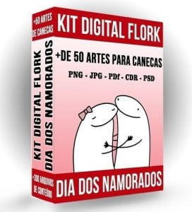 Pack +50 Artes De Canecas Dia Dos Namorados Flork Bento