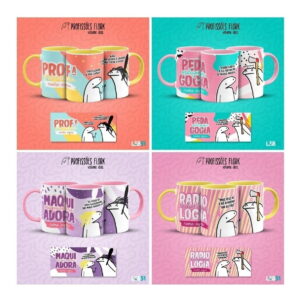 Pack Artes Caneca Bento Flork Profissões Memes Arquivos V2