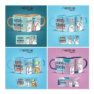 Pack Artes Caneca Bento Flork Profissões Memes Arquivos V3