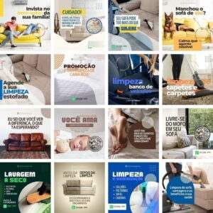 Pack Canva Higienização De Sofá Arquivos Editável 30 Artes