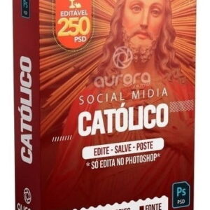 Pack Católico Mídia Sociais Editável 250 Psd Fontes Religião