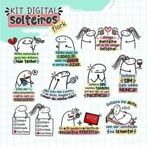 Pack Flork Solteiros Artes Digitais Frases Caneca Sublimação 40 Pack Flork Solteiros Artes Digitais Frases Caneca Sublimação