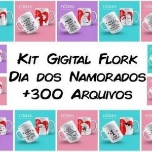 Pacote Artes Para Canecas Dia Dos Namorados Flork Bento